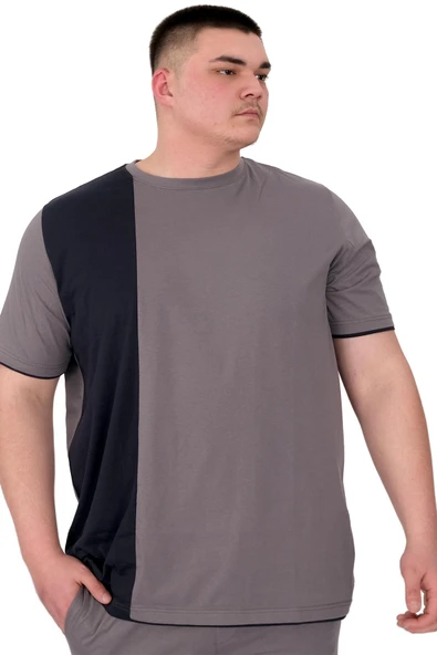 Mode XL Büyük Beden Erkek Kapri Suprem MD08 22135 Füme