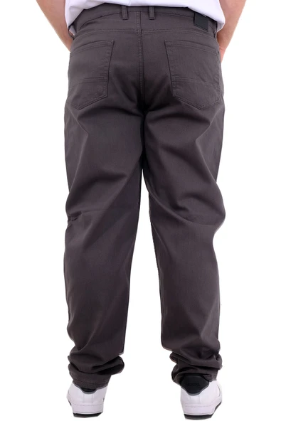 Mode XL Büyük Beden Erkek Gabardin 5Cep Doga Classic 22920 Antrasit - 4