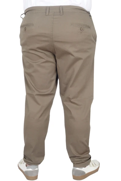 Mode XL Büyük Beden Erkek Pantolon Keten Milano  20850 Toprak - 2