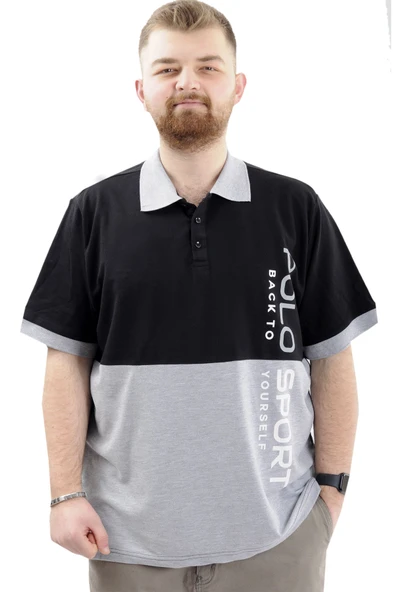 Mode XL Büyük Beden Erkek Polo Yaka T-Shirt POLO SPORT U24323 Grimelanj ürün görseli