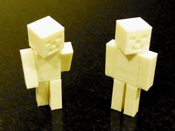Minecraft Steve - Hareketli Kafa / Silah / Kafesler İle Bir Parça Baskı! Plastik Aparat - 2