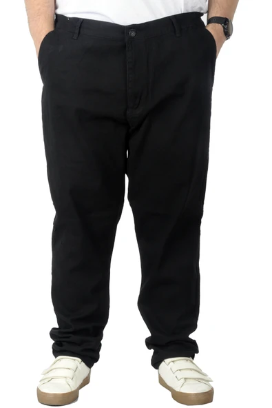 Mode XL Büyük Beden Erkek Gabardin Pantolon Doğa 22850 Siyah ürün görseli