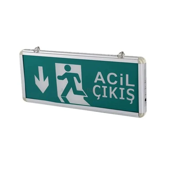 Aşağı - İleri Acil Çıkış Levhası, 3 Saat Şarjlı, Elektrikle Çalışır, 3 Watt Ledli EXIT Çıkış Levhası - 6