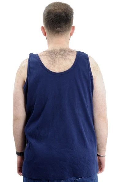 Mode XL Büyük Beden Erkek Kolsuz Atlet 6341 İndigo - 4