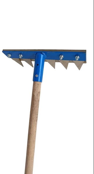 6 Dişli Ot Yolma Çelik Tırmık Çapası 3mm Paslanmaz Çelik Bıçak 21 cm - 2