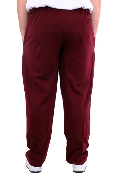 Mode XL Büyük Beden Erkek Eşofman Altı Classic 2 İp 11100 Mürdüm - Resim 8