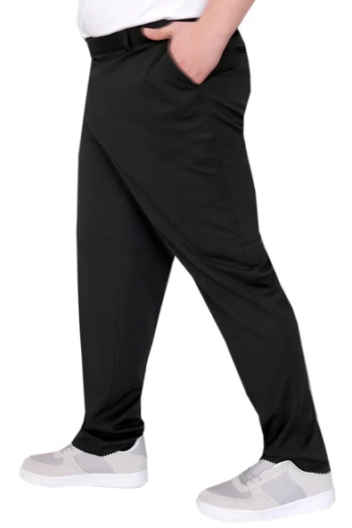 Mode XL Büyük Beden Erkek Kumaş Pantolon Tintin 21027 Siyah - 3