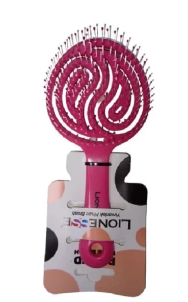 Lionesse Yuvarlak Maze Brush Saç Fırçası Pembe ürün görseli 1