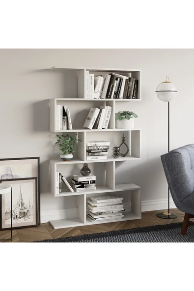 Decormet Nilüfer Kitaplık Beyaz - Resim 2