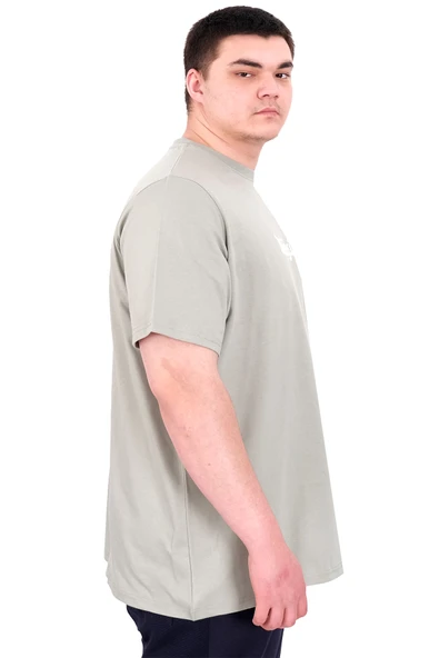 Mode XL Büyük Beden Erkek T-Shirt Bisiklet Yaka DIMENSION U25025 Çağla - Resim 4