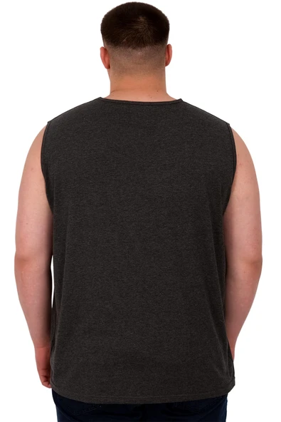 Mode XL Büyük Beden Erkek Atlet Düz U20003 Antrasit - 4