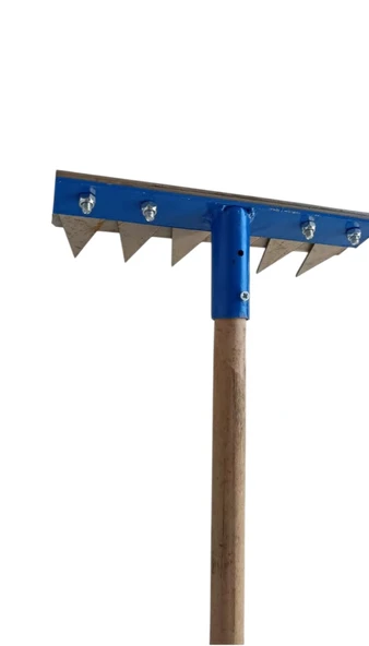 6 Dişli Ot Yolma Çelik Tırmık Çapası 3mm Paslanmaz Çelik Bıçak 21 cm - 1