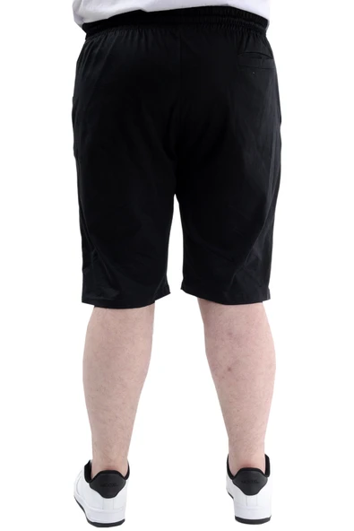 Mode XL Büyük Beden Erkek Kapri Basic Yan Cepli 24514 Siyah - 4