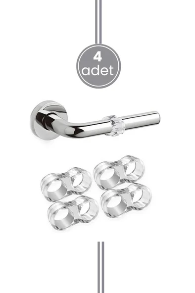 Kapı Stoper Seti, 3 Kademeli Kapı Altı Tutucu Takoz + 4 Adet Kapı Pencere Kolu Darbe Önleyici Tampon - Resim 3