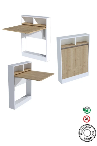 Decormet Bracked Çok Fonksiyonlu Masa Safir Meşe - Resim 4