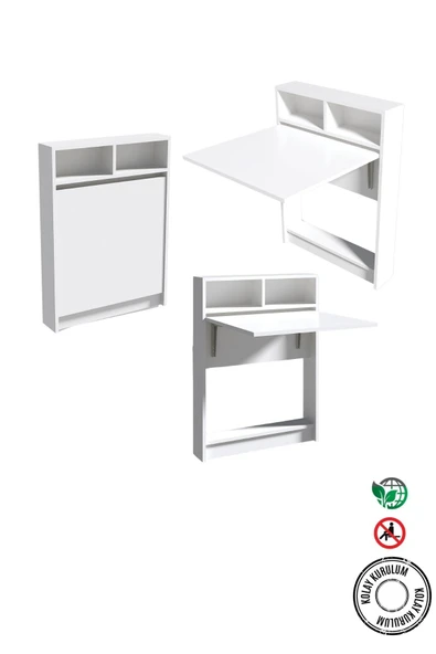 Decormet Bracked Çok Fonksiyonlu Masa Carrara Marble - Resim 3