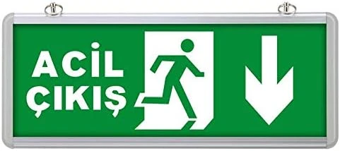 Aşağı - İleri Acil Çıkış Levhası, 3 Saat Şarjlı, Elektrikle Çalışır, 3 Watt Ledli EXIT Çıkış Levhası - 4