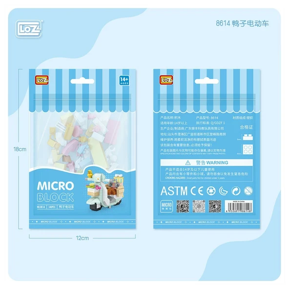 LZ8614 LOZ Sevimli Motor Blok Seti Mini Poşet ürün görseli