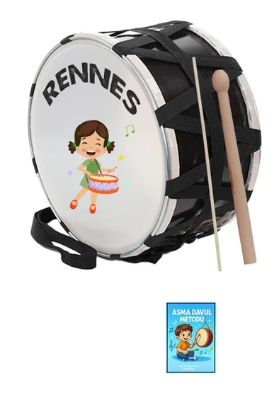 Rennes DVL-32BRW Örf Aletleri Özel Tasarım Çocuk Davulu 30 cm - 1