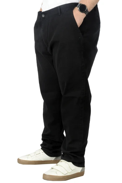 Mode XL Büyük Beden Erkek Gabardin Pantolon Doğa 22850 Siyah - Resim 3