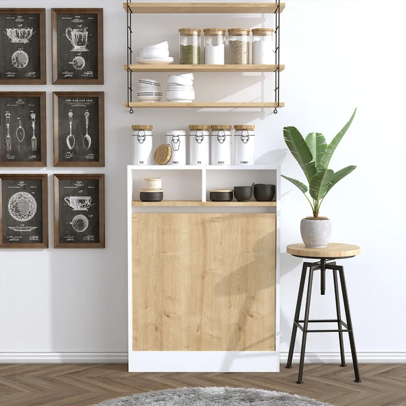 Decormet Bracked Çok Fonksiyonlu Masa Safir Meşe - Resim 8