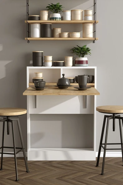 Decormet Bracked Çok Fonksiyonlu Masa Safir Meşe - Resim 3