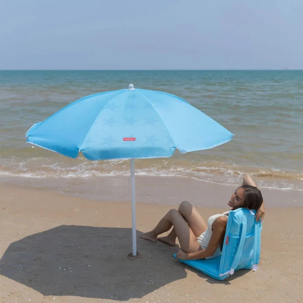 Flamingueo Cyndi Plaj Şemsiyesi Mavi - 4