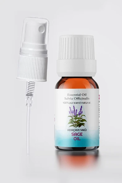 PROCLİS Adaçayı Yağı, %100 Doğal Uçucu Yağ, Sage Oil 10 ml Sprey Başlıklı