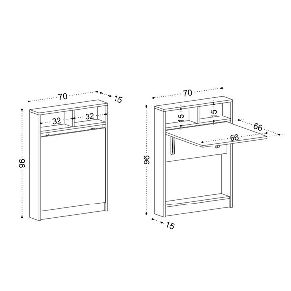 Decormet Bracked Çok Fonksiyonlu Masa Safir Meşe - Resim 11