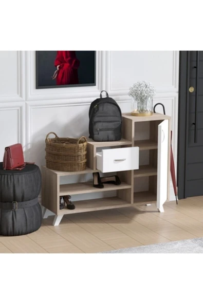 Decormet Retro Ayakkabı Dolabı Sonoma - Resim 6