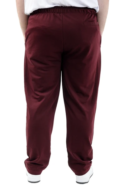 Mode XL Büyük Beden Erkek Eşofman Altı Classic 2 İp 11100 Mürdüm - Resim 4