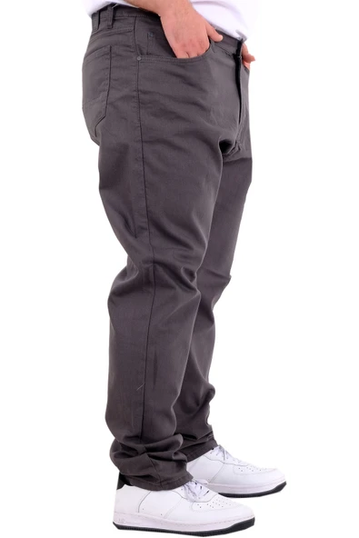 Mode XL Büyük Beden Erkek Gabardin 5Cep Doga Classic 22920 Antrasit - 3