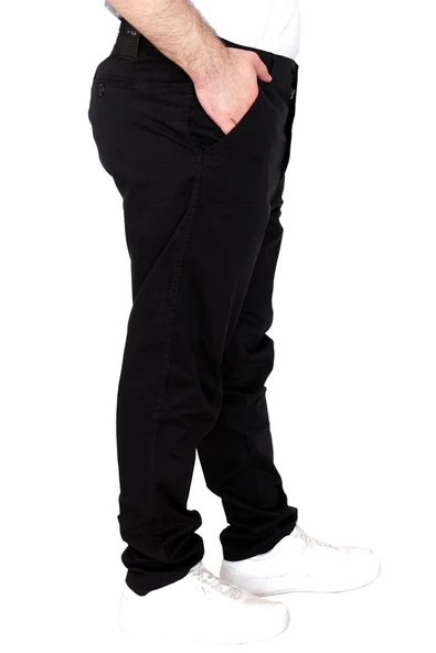Mode XL Büyük Beden Erkek Gabardin Pantolon Doğa 22850 Siyah - Resim 6