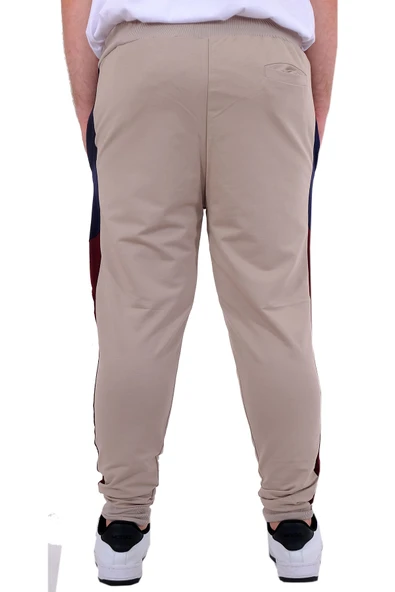 Mode XL Büyük Beden Erkek Eşofman Altı İnterlok Garnili BROOKLYN 24517 Gri - Resim 4