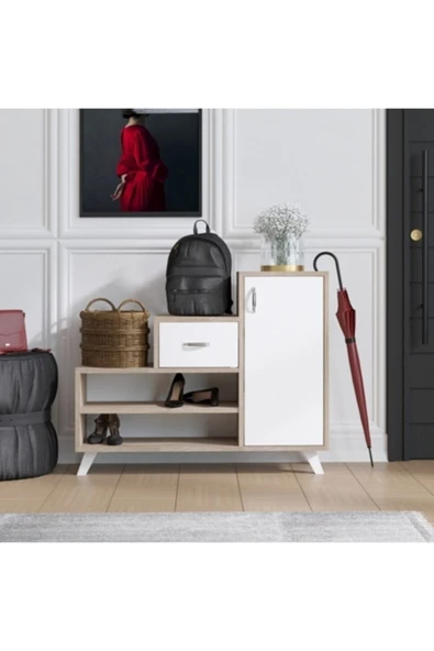 Decormet Retro Ayakkabı Dolabı Sonoma - Resim 3