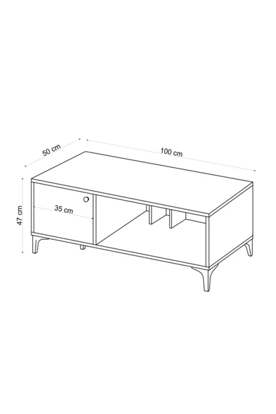Decormet Rigo Sehpa Safir Meşe -Dec-20037 - Resim 4