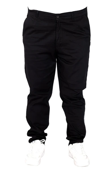 Mode XL Büyük Beden Erkek Gabardin Pantolon Doğa 22850 Siyah - Resim 5