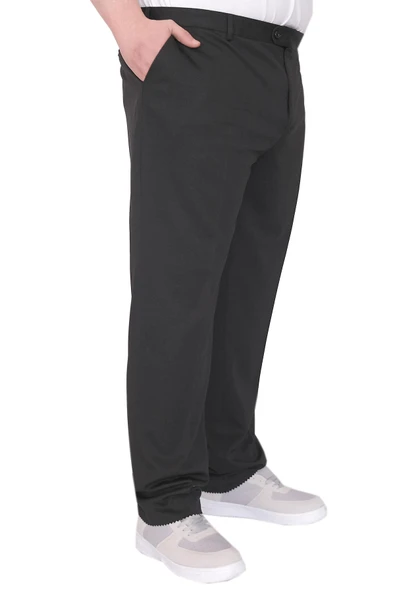 Mode XL Büyük Beden Erkek Kumaş Pantolon Tintin 21027 Siyah - 2