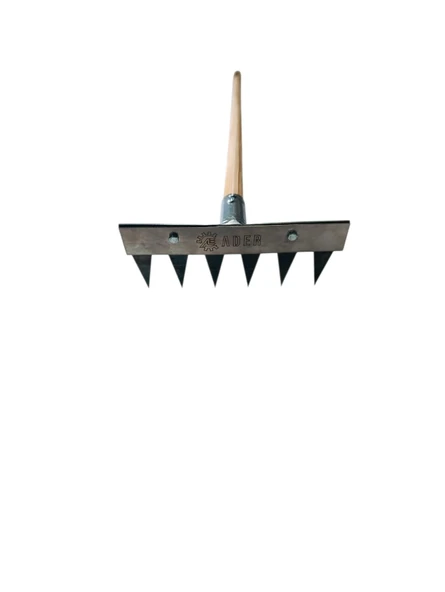 6 Dişli Ot Yolma Çelik Tırmık Çapası Ck-75 21 cm - 1