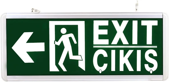 Sağ - Sol Çıkış Levhası, 3 Saat Şarjlı, Elektrikle Çalışır, 3 Watt Ledli, Acıl Çıkış Levhası, EXIT ürün görseli 1