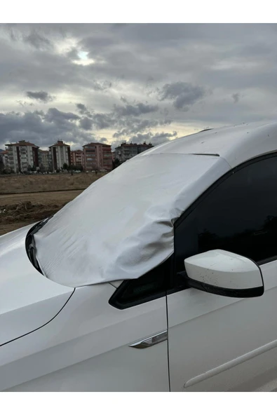 sizenelazım Araç Ön Camı Buzlanma Önleyici Branda - Resim 4