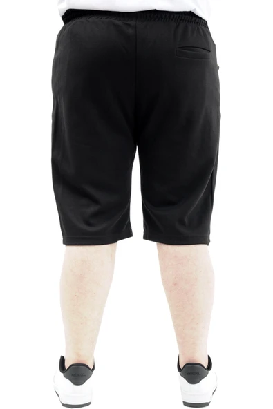 Mode XL Büyük Beden Erkek Kapri Şort Baskılı CALIFORNIA 24503 Siyah - 4