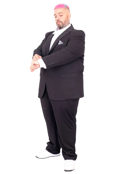 Mode XL Büyük Beden Erkek Takım Elbise Tintin Basic All 24020 Siyah - 9