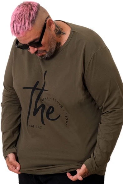 Mode XL Erkek Uzun Kol T-Shirt THE SED U25103 - Resim 4