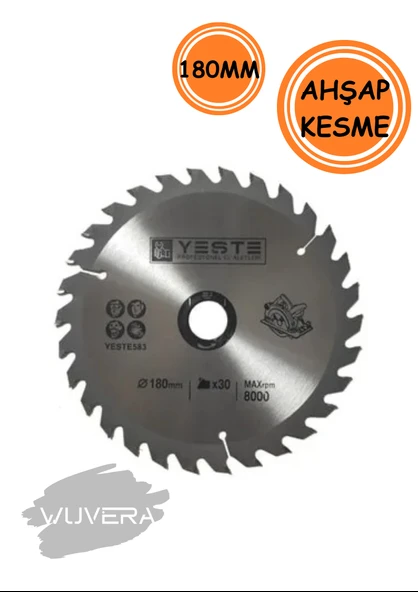 Wuvera 180mm Elmaslı Ahşap Kesme Diski – Güçlü Kesim, Temiz Sonuçlar - Resim 6