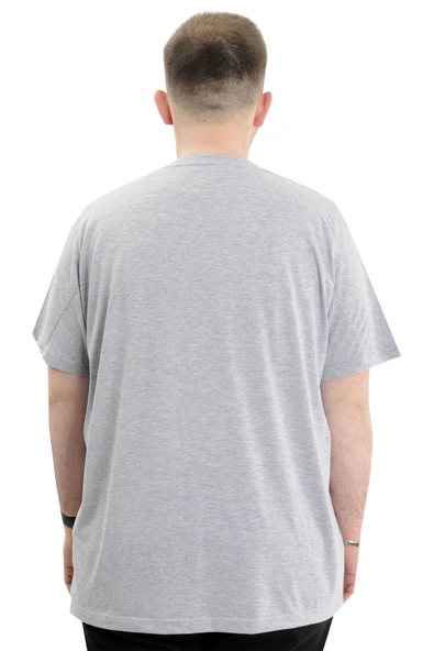 Mode XL Büyük Beden Erkek Baskılı T-Shirt Bisiklet Yaka ROCK TIMES U24037 Grimelanj - Resim 2