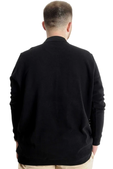 Mode XL Büyük Beden Sweat Selanik Crown Of A King 23447 Siyah - Resim 4