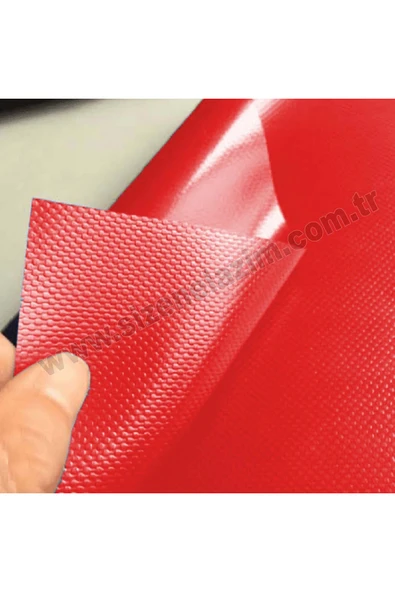 sizenelazım 60cm x 0.5m  Kırmızı PVC Su Geçirmez Balkon Demiri Korkuluk Çit Branda - Resim 5