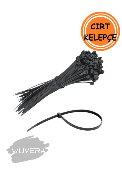 Wuvera 3,6 mm x 250 mm Siyah Cırt Kelepçe – Güçlü, Pratik ve Çok Amaçlı Kullanım - Resim 2