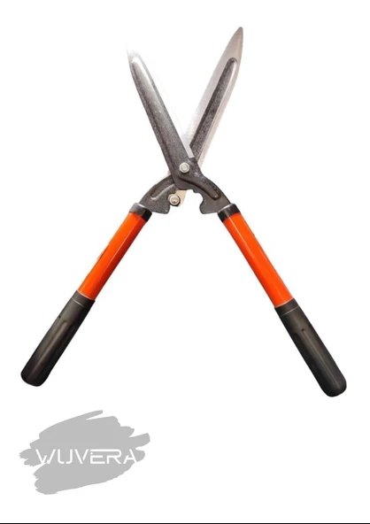 Wuvera Metal Saplı Çim Biçme Makası – Tırtırlı Kesici Ağızlı Bahçe Aracı - Resim 4